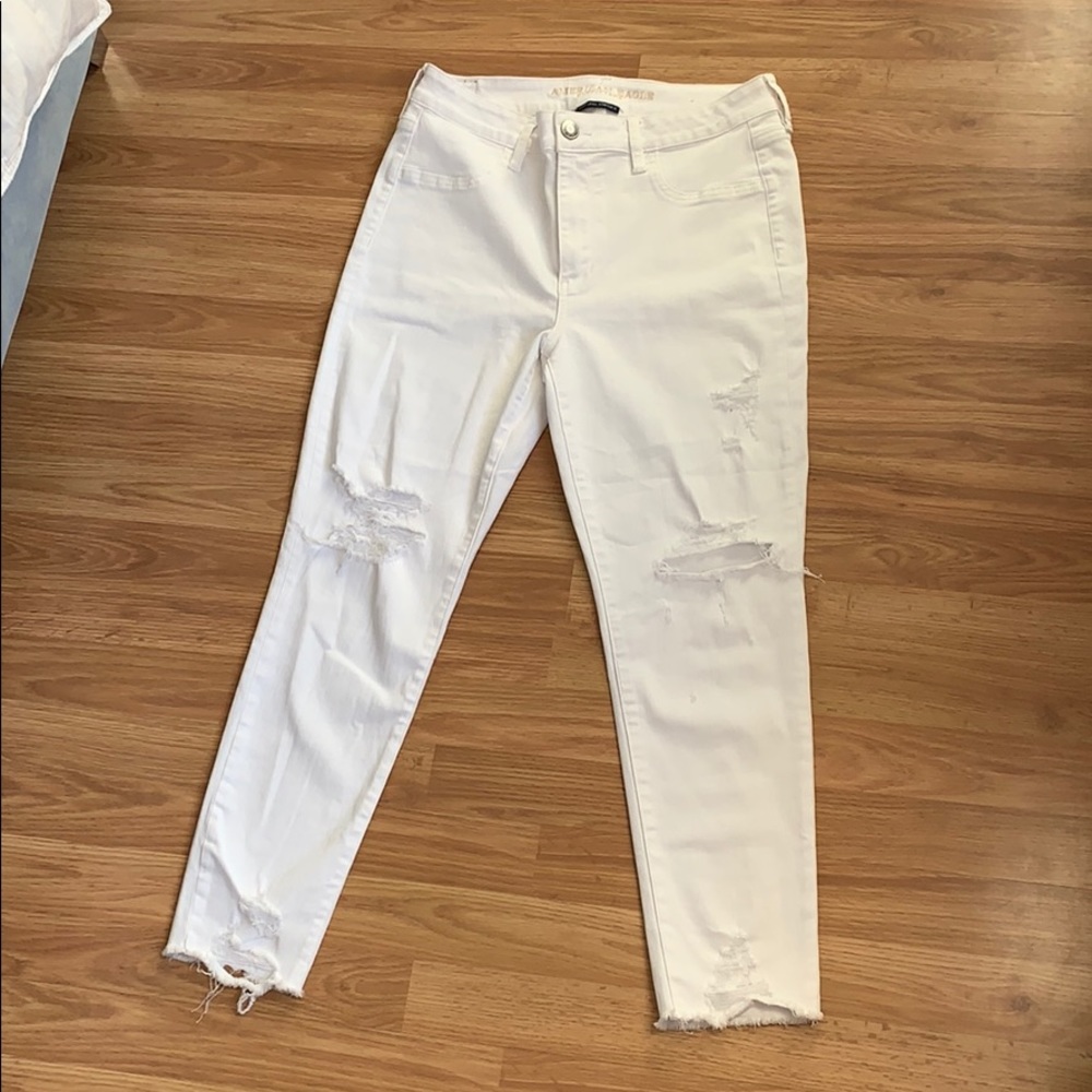 white ripped jeans